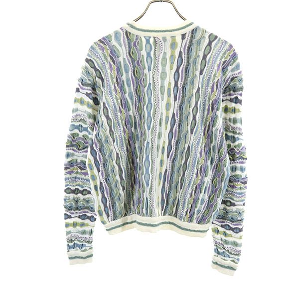 COOGI クージー 90s オールド 3D 総柄 長袖 3D コットン セーター XS ニット メンズ