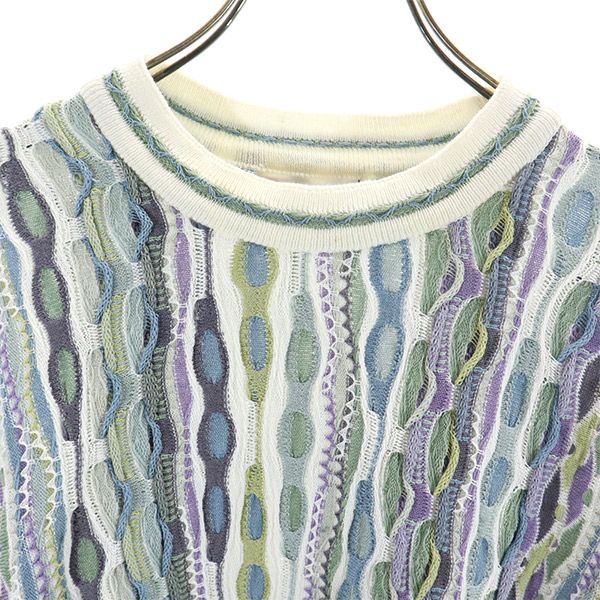 COOGI クージー 90s オールド 3D 総柄 長袖 3D コットン セーター XS ニット メンズ