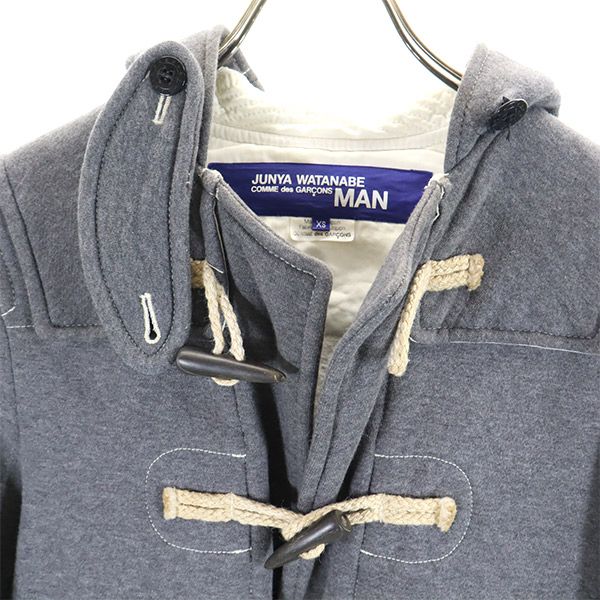 JUNYA WATANABE COMME des GARCONS MAN ジュンヤワタナベコムデギャルソンマン 2010年 日本製 ダッフルコート XS グレー 裏起毛 メンズ