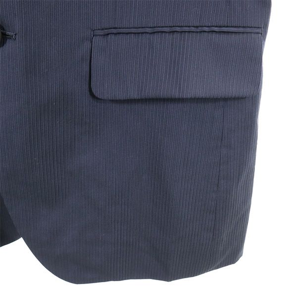 COMME des GARCONS HOMME DEUX コムデギャルソンオムドゥ 2018年 日本製 ストライプ柄 ウールブレンド テーラードジャケット M ネイビー系 メンズ