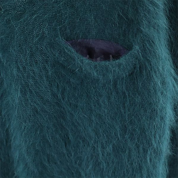 sacai luck サカイラック 長袖 切り替え Vネック セーター 緑 ニット レディース