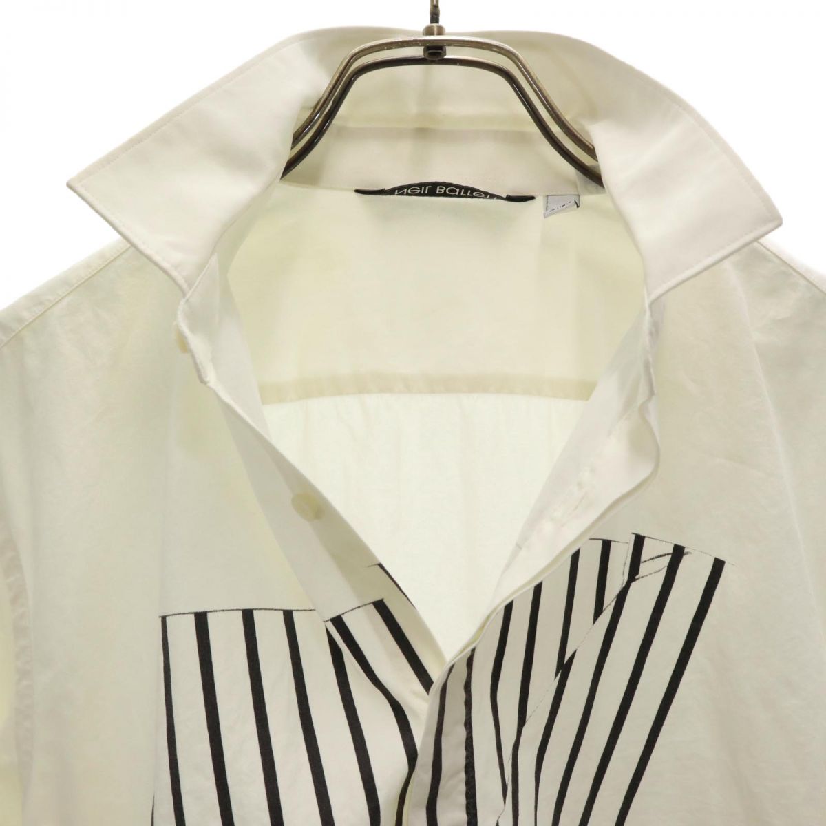 ニールバレット イタリア製 長袖 シャツ 151/2 アイボリー系 NEIL BARRETT メンズ