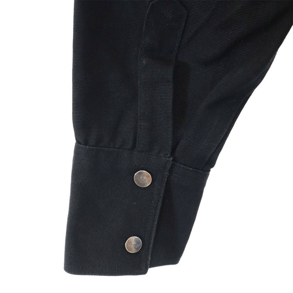 GUCCI グッチ イタリア製 コットンジャケット 38 ブラック レディース