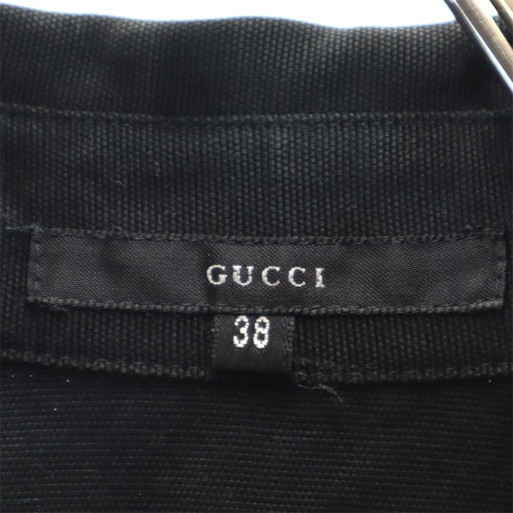 GUCCI グッチ イタリア製 コットンジャケット 38 ブラック レディース