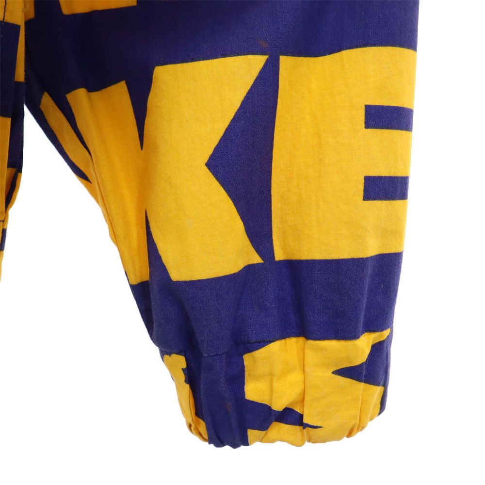 ミッキーアンドコー 90s オールド 総柄 ジップパーカー S ブルー×イエロー mickey & co. メンズ