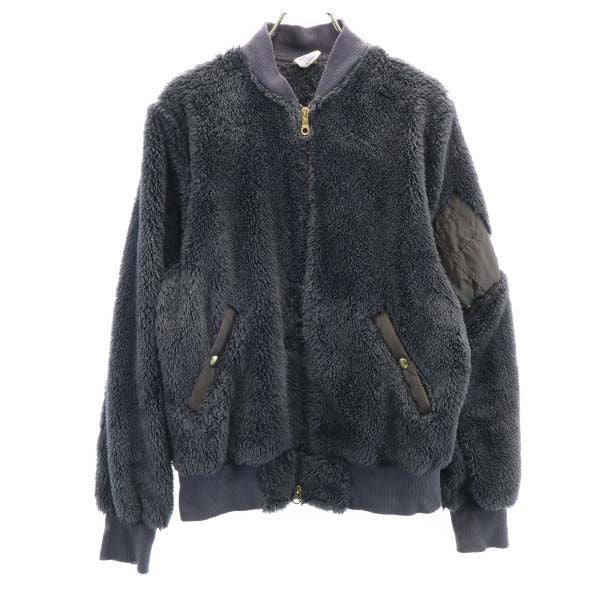 Champion チャンピオン ファー フリースジャケット L グレー メンズ