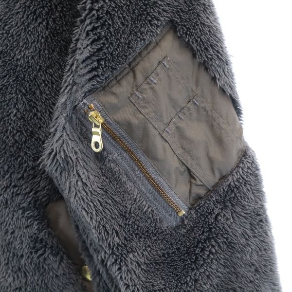 Champion チャンピオン ファー フリースジャケット L グレー メンズ