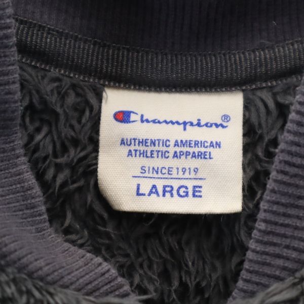 Champion チャンピオン ファー フリースジャケット L グレー メンズ