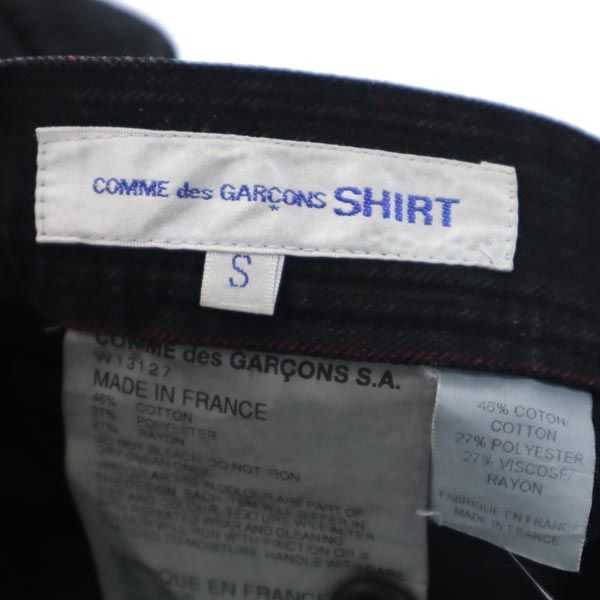 コムデギャルソン チェック パンツ S グレー×赤 COMME des GARCONS SHIRR メンズ