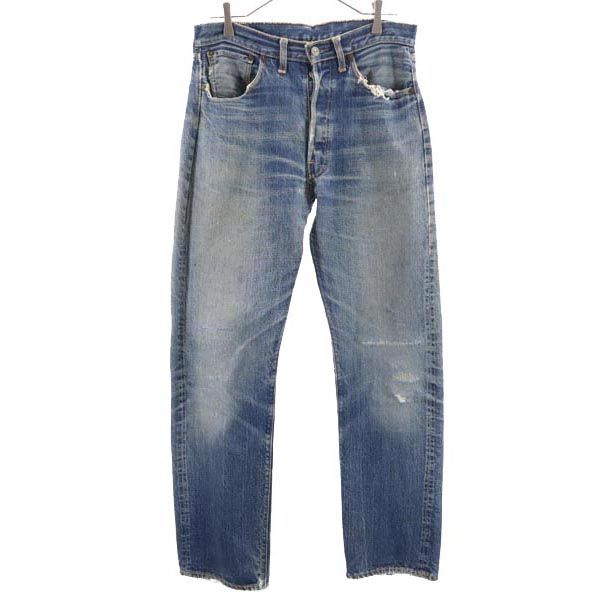 リーバイス 70s BIG E 66前期 足長R 赤耳 ストレートデニムパンツ w33 Levi's ボタンフライ ジーパン メンズ