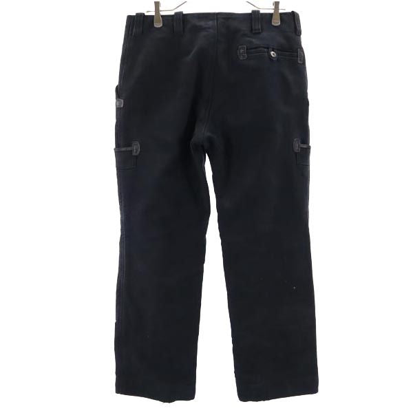 Pionier workwear ブラックコーズ パンツ 50 ブラック モールスキン ロガーパンツ メンズ