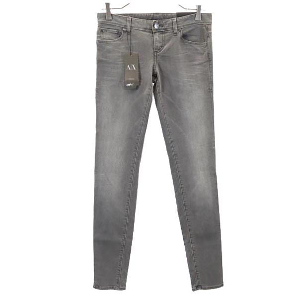 未使用 ARMANI EXCHANGE アルマーニエクスチェンジ スキニーデニムパンツ 0 グレー レディース