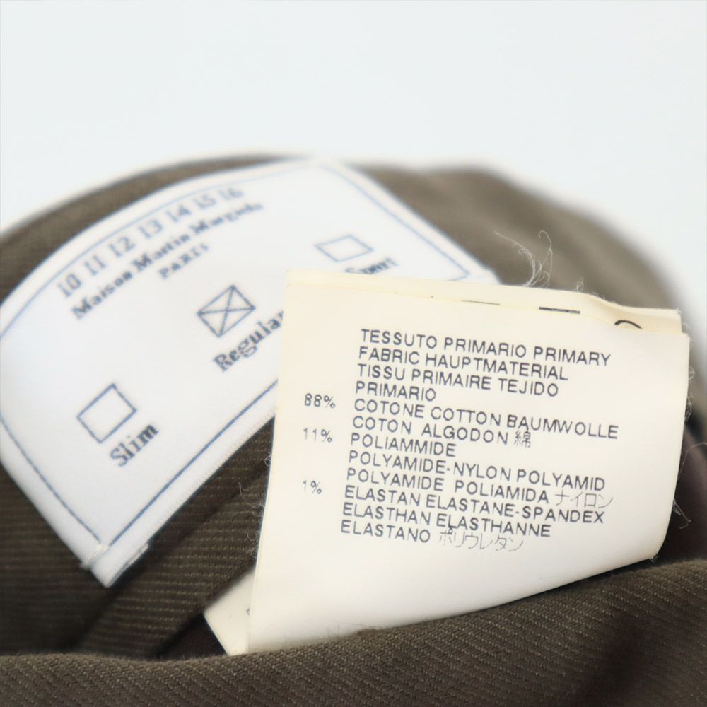 Maison Martin Margiela メゾンマルタンマルジェラ 2011年 スラックスパンツ 44 カーキ ボタンフライ メンズ