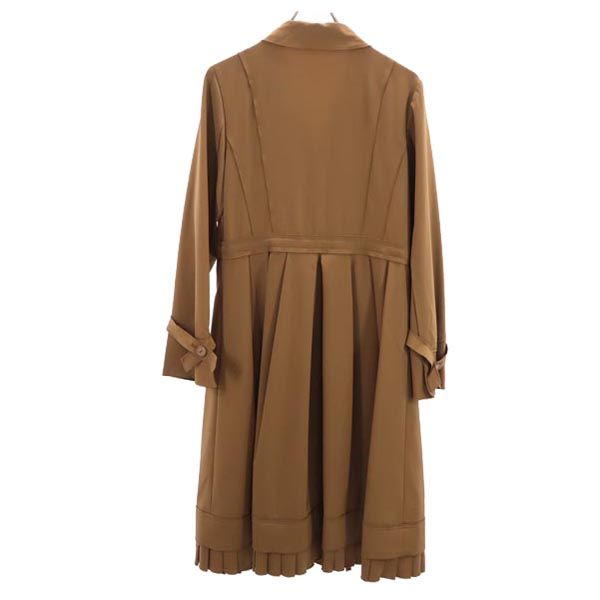 FOXEY NEW YORK フォクシーニューヨーク 日本製 トレンチコート ブラウン プリーツ レディース