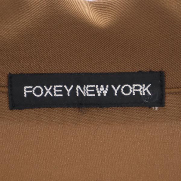 FOXEY NEW YORK フォクシーニューヨーク 日本製 トレンチコート ブラウン プリーツ レディース