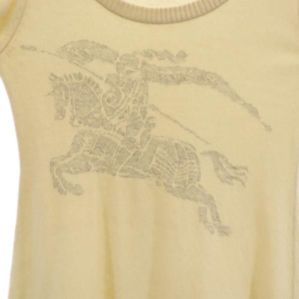 BURBERRY BLUE LABEL バーバリーブルーレーベル 三陽商会 ウールブレンド 長袖 ニット ワンピース 38 アイボリー レディース