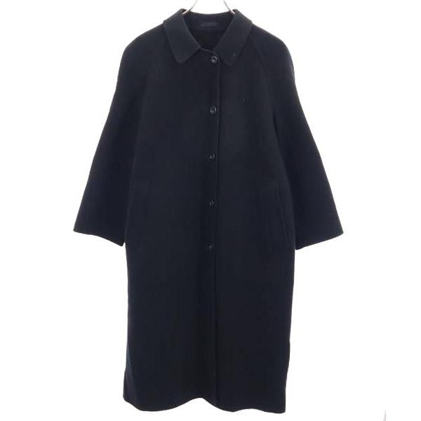 Burberrys バーバリーズ 90s オールド ウール100% ステンカラーコート 9AR ブラック レディース