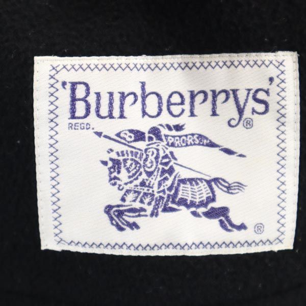 Burberrys バーバリーズ 90s オールド ウール100% ステンカラーコート 9AR ブラック レディース