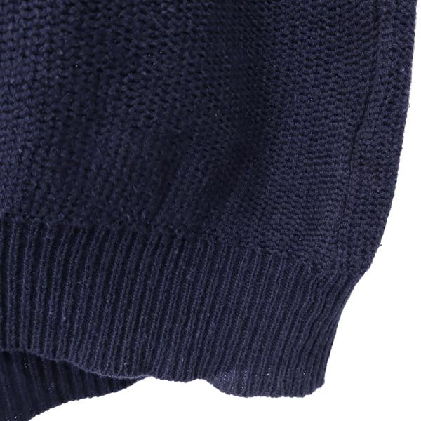 NAUTICA ノーティカ 90s オールド 長袖 リネンブレンド セーター L ネイビー系 長袖ニット メンズ
