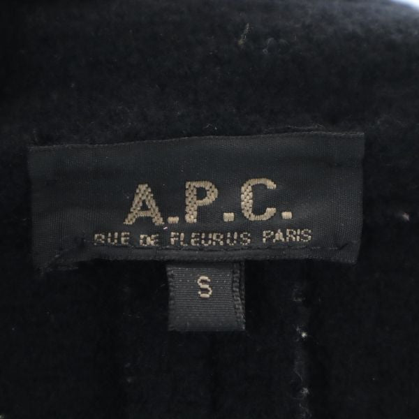 アーペーセー ウールブレンド イタリア製 オールド ステンカラーコート S 黒 A.P.C. レディース