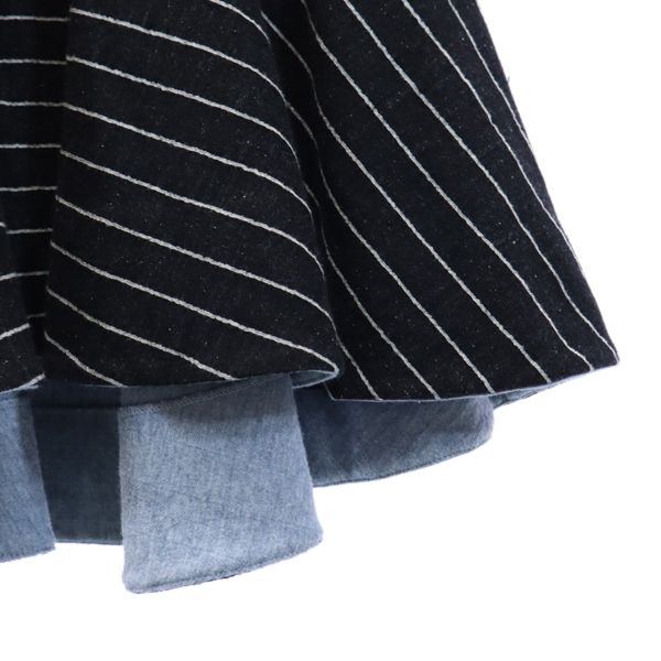 Vivienne Westwood Red Label ヴィヴィアンウエストウッド レッドレーベル ウールブレンド ストライプ 長袖 ワンピース 2 グレー レディース