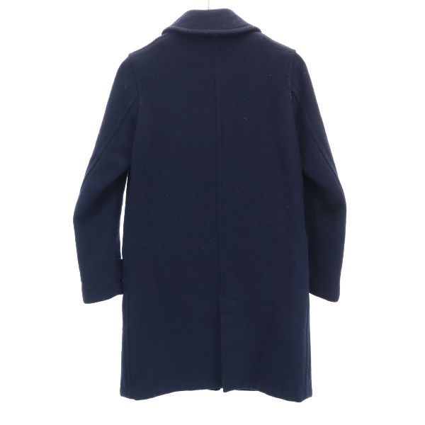 FRED PERRY フレッドペリー ウールブレンド ステンカラーコート S 紺 レディース