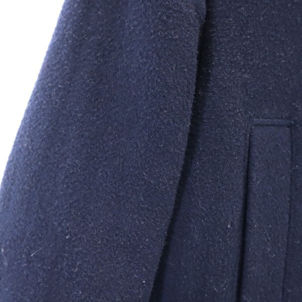FRED PERRY フレッドペリー ウールブレンド ステンカラーコート S 紺 レディース