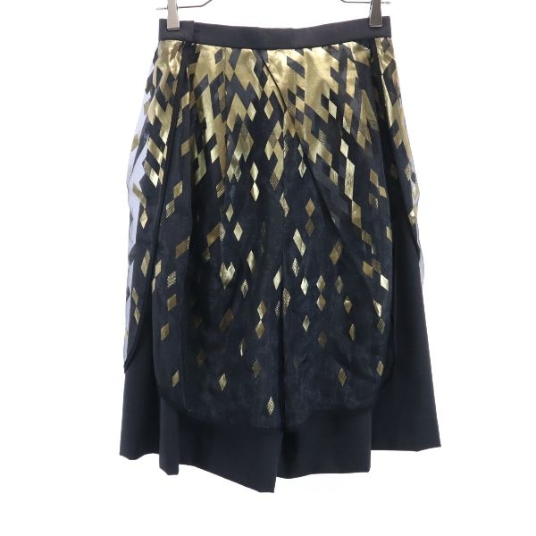 kolor カラー レイヤード ガウチョパンツ 2 チャコールグレー他 キュロット レディース