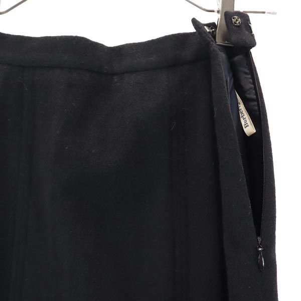 Burberrys バーバリーズ 90s オールド ロング丈 ウール プリーツスカート ブラック系 レディース