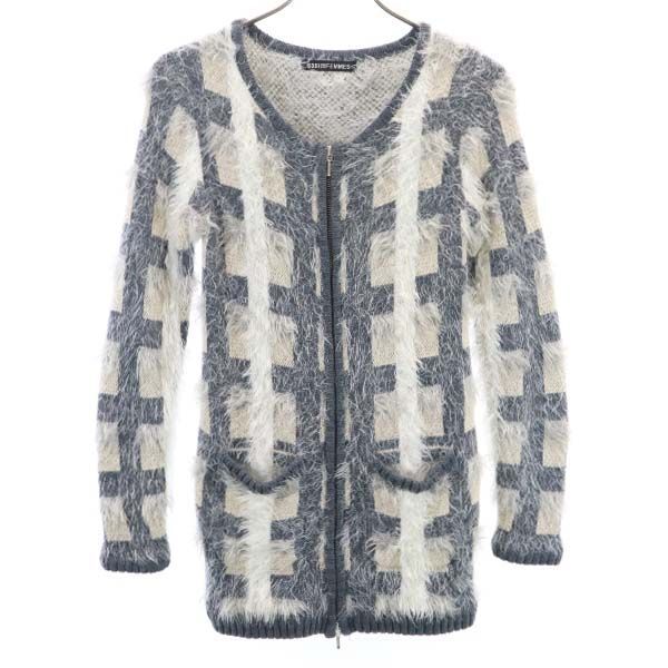 5351 POURLES FEMMES ゴーサンゴーイチプールファム ノーカラー ニットジャケット ABAHOUSE レディース