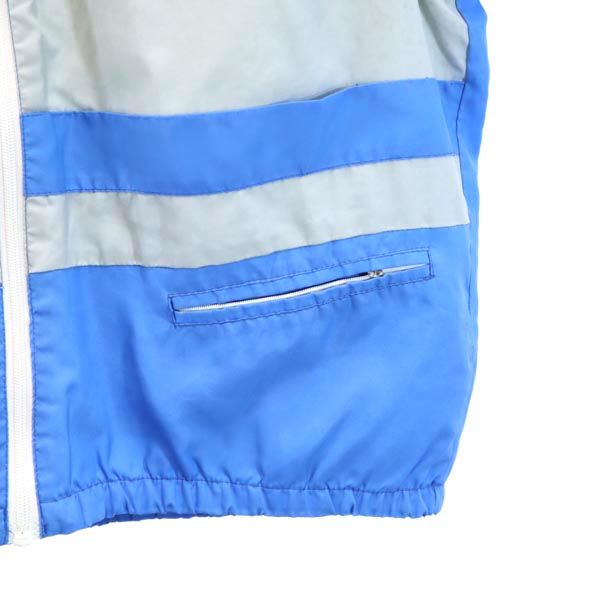 PUMA プーマ 80s イタリア製 ヴィンテージ ロゴ刺_ 2WAY ジップジャケット L ブルー系 メンズ