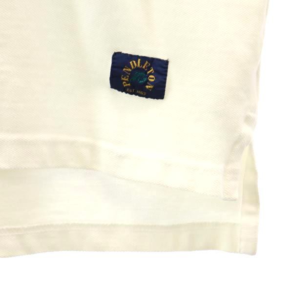 ペンドルトン 半袖 ポロシャツ XL ホワイト系 PENDLETON 鹿の子 メンズ