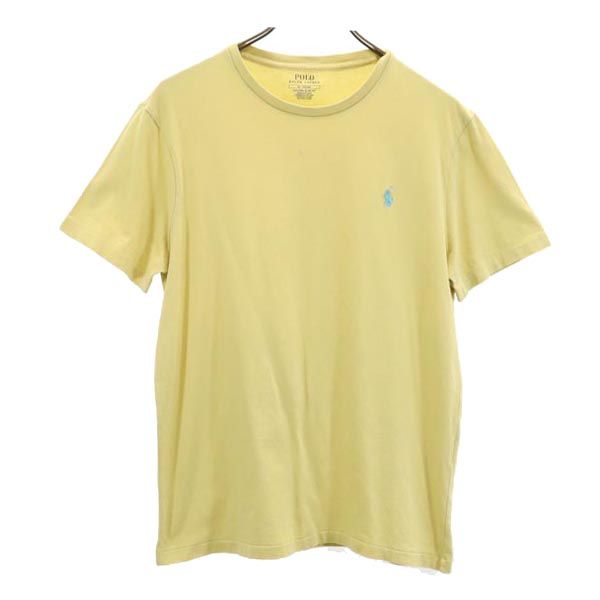 ポロラルフローレン ロゴ刺繍 半袖 Tシャツ M イエロー POLO RALPH LAUREN メンズ