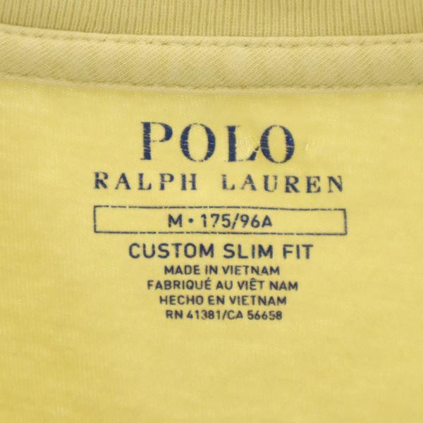 ポロラルフローレン ロゴ刺繍 半袖 Tシャツ M イエロー POLO RALPH LAUREN メンズ