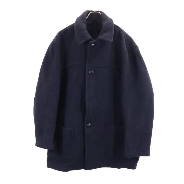 Brooks Brothers ブルックスブラザーズ 80s イギリス製 ヴィンテージ メルトンウール ステンカラーコート M ネイビー メンズ