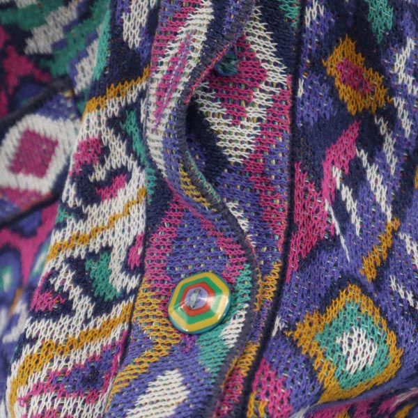 Missoni ミッソーニ イタリア製 オールド 総柄 長袖 ニット カーディガン 44 レディース