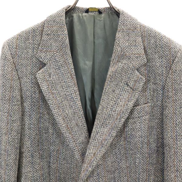 HARRIS TWEED ハリスツイード 70s 80s USA製 ヴィンテージ ウール テーラードジャケット グレー系 メンズ