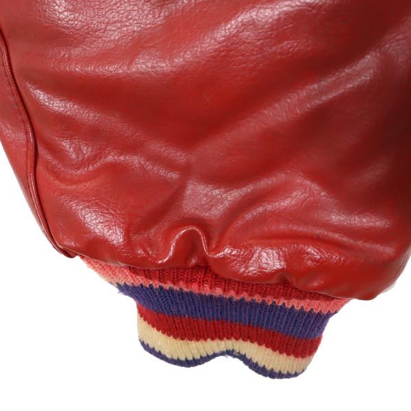 HOWE ATHLETIC APPAREL 70s ウール ヴィンテージ スタジャン 36 ブルー×レッド レディース