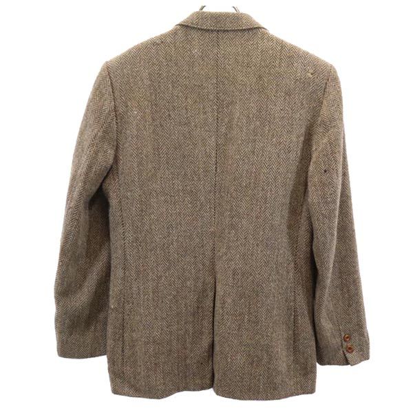 HARRIS TWEED ハリスツイード 70s シアーズ ヴィンテージ ヘリンボーン ウール テーラードジャケット ブラウン系 sears メンズ