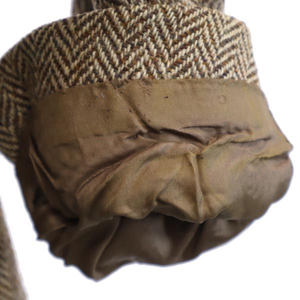 HARRIS TWEED ハリスツイード 70s シアーズ ヴィンテージ ヘリンボーン ウール テーラードジャケット ブラウン系 sears メンズ