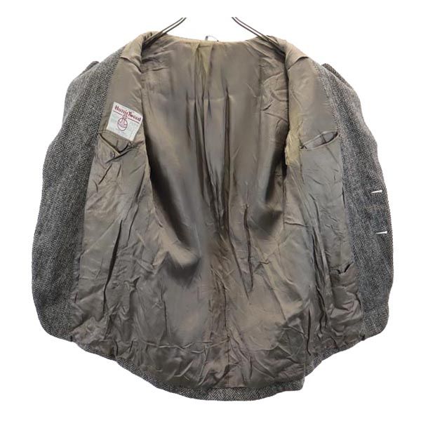 HARRIS TWEED ハリスツイード 70s ヴィンテージ ヘリンボーン ウール テーラードジャケット グレー系 メンズ