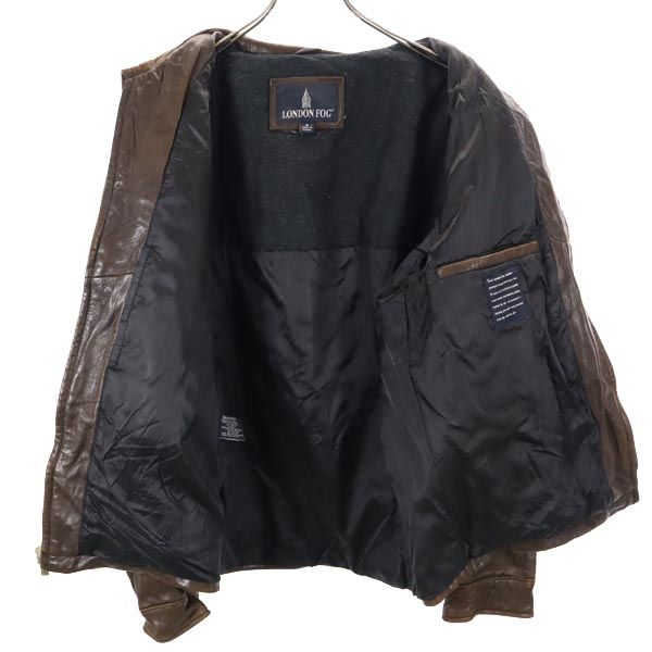 LONDON FOG ロンドンフォグ 本革 レザージャケット S ブラウン 本皮 メンズ