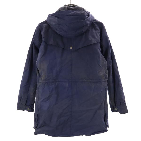 バブアー 中綿 ワックスドコットン コート US 6(UK10) ネイビー Barbour フード レディース