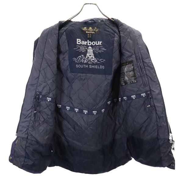 Barbour バブアー 中綿 ワックスドコットン コート US 6(UK10) ネイビー フード レディース