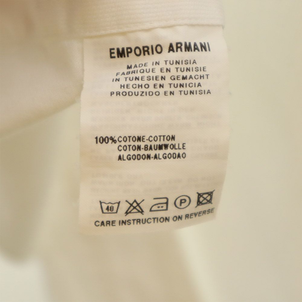 Emporio Armani エンポリオアルマーニ 長袖 ボタンダウンシャツ 43/17 ホワイト系 メンズ