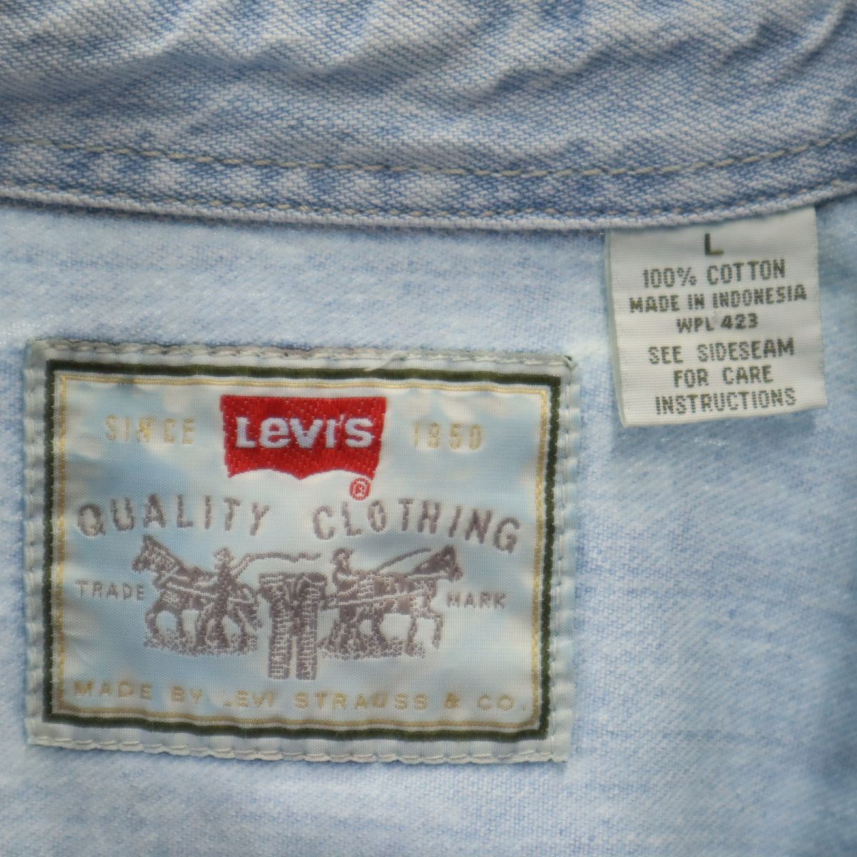 リーバイス 90s オールド 長袖 ボタンダウン デニムシャツ L Levi's メンズ