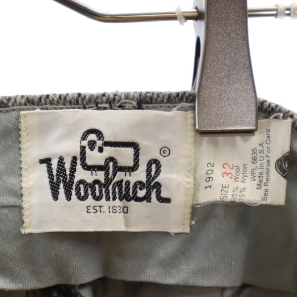 ウールリッチ 70s 白タグ ヴィンテージ USA製 クロップド ウールパンツ w32 グレー系 WOOLRICH メンズ