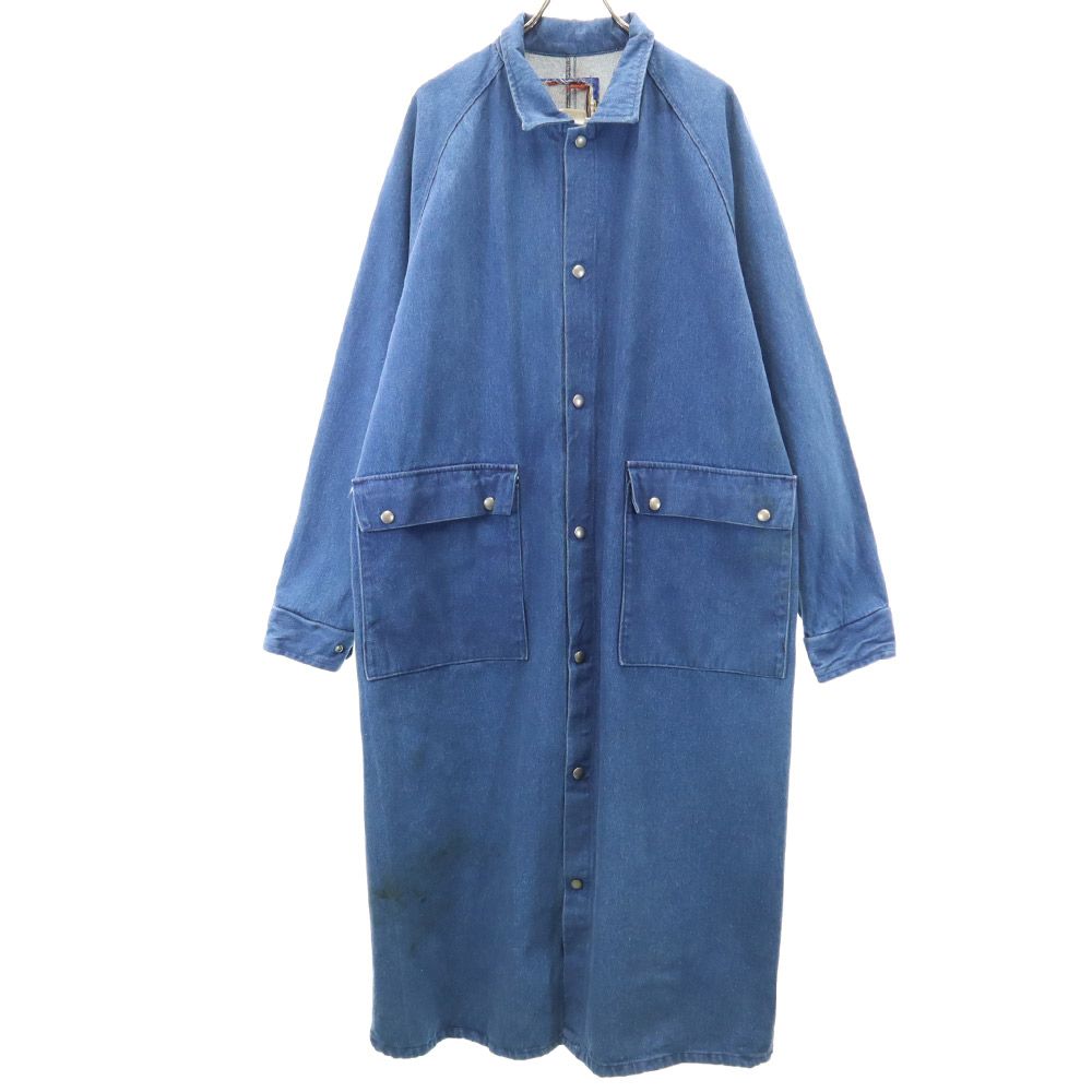 オールド 90s 80s USA製 デニム ロングコート XL OLD メンズ