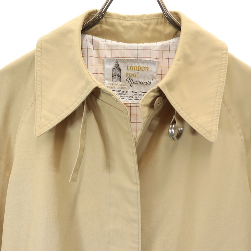 ロンドンフォグ 70s 80s ヴィンテージ ステンカラーコート 14REG ベージュ LONDON FOG レディース