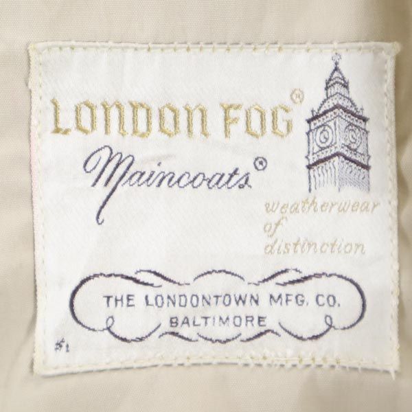 LONDON FOG ロンドンフォグ 60s ヴィンテージ ステンカラーコート 40 ベージュ メンズ